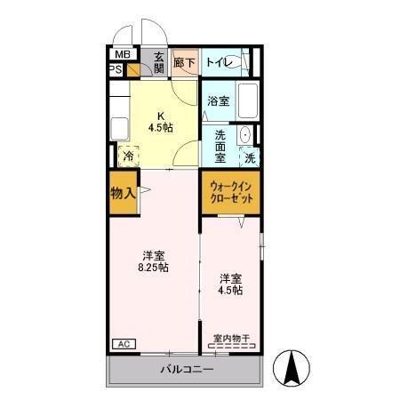 プランドール幸房　弐番館（301） 間取り図画像