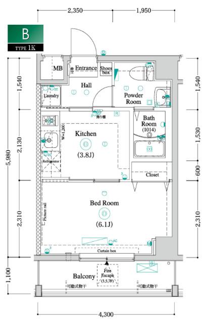 アンベリール亀有 間取り図画像