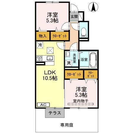 メゾンボヌール（102） 間取り図画像