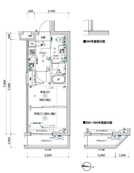 ARCOBALENO KITA-AYASE 間取り図画像