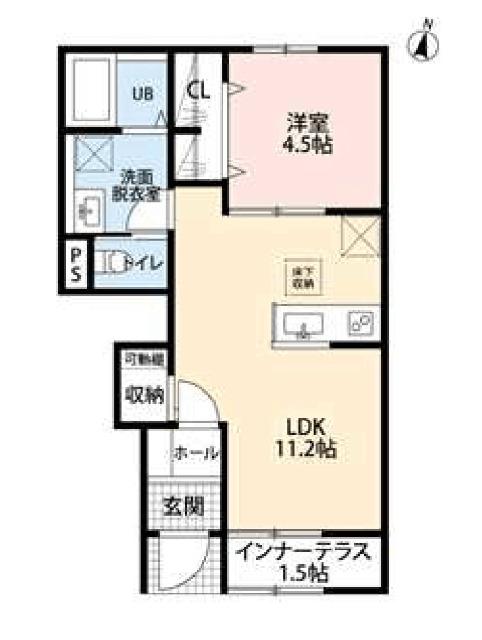 リーブルファイン三郷半田Ⅱ（101） 間取り図画像