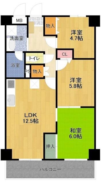 エクセラン三郷（305） 間取り図画像
