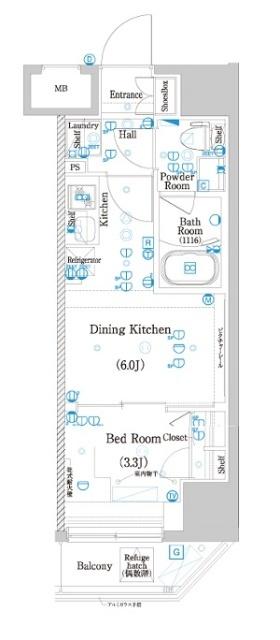 ラフィスタお花茶屋 間取り図画像