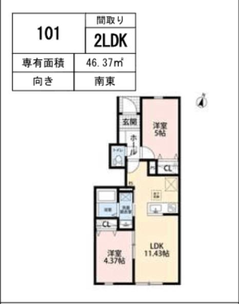リーブルファイン足立辰沼 間取り図画像