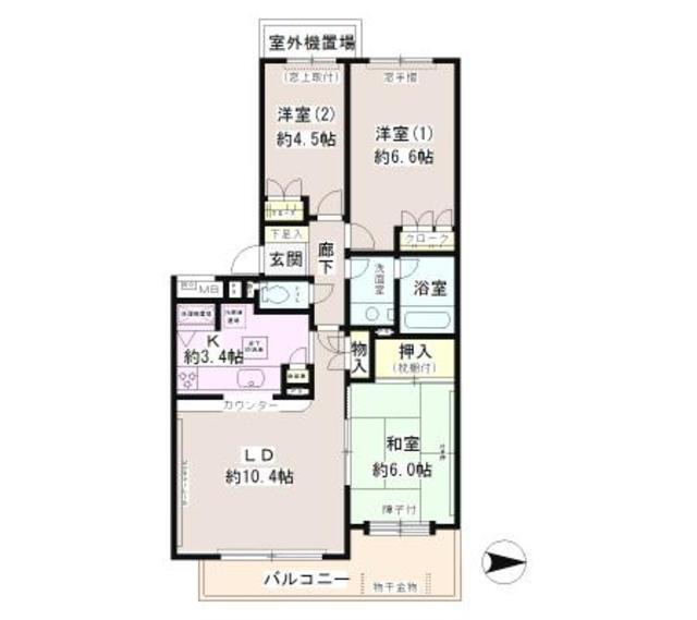 松戸小金台パーク・ホームズ（106） 間取り図画像