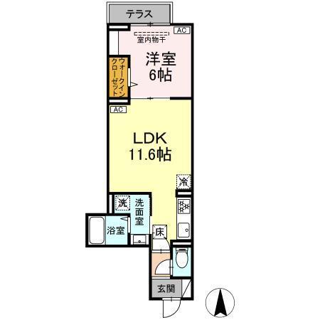 セレスティア大谷田Ⅴ（102） 間取り図画像