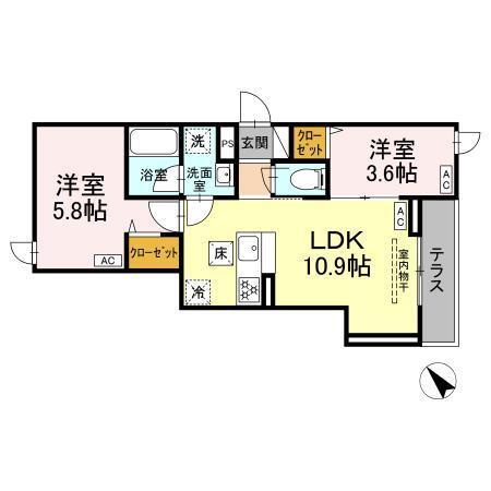 セレスティア堀切Ⅱ　Ⅱ（103） 間取り図画像