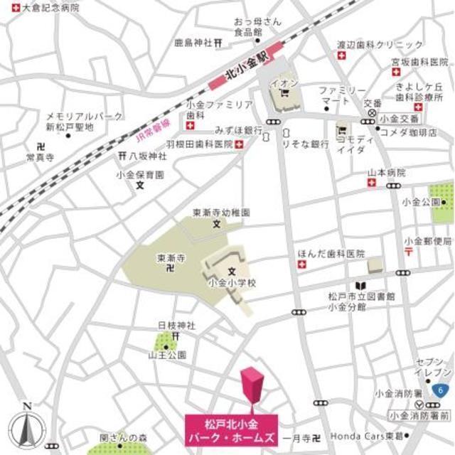 松戸小金台パーク・ホームズ（106） 地形図・案内図