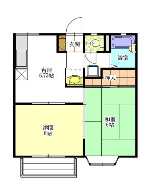 MARUTOMO　A棟（203） 間取り図画像
