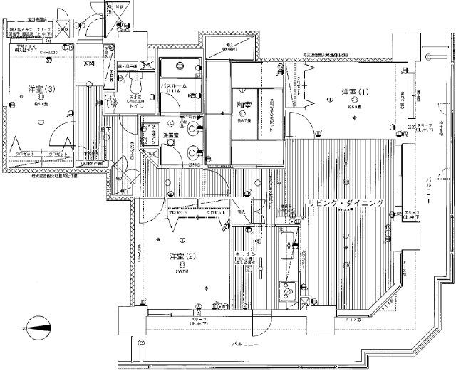 ライオンズタワー仙台長町（1003） 間取り図画像