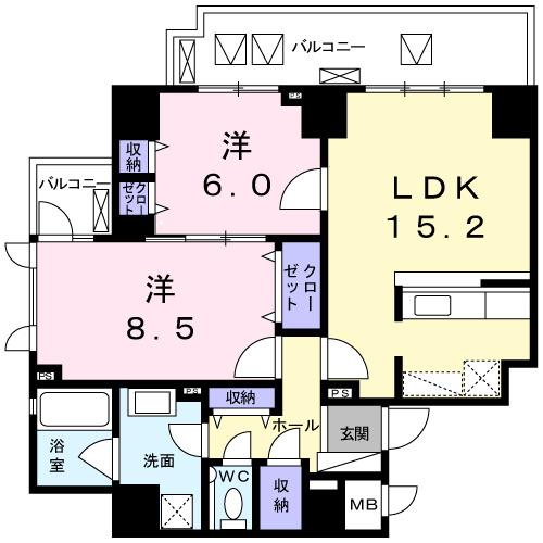 テラス　イースト　フォー（201） 間取り図画像