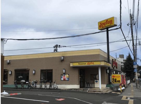 ジョイフル仙台東照宮店：1711m