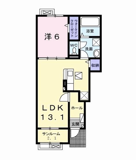 メゾンドビュー・ラシーヌⅡ（102） 間取り図画像