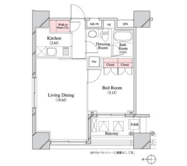 パークキューブ八丁堀（1204） 間取り図画像