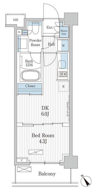 パークアクシス門前仲町テラス（320） 間取り図画像