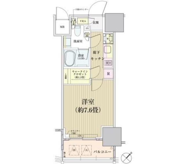 パークリュクス白金高輪（1002） 間取り図画像