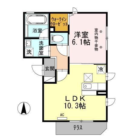 ペーシェ・スシーナ（102） 間取り図画像