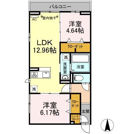 ブランエール白鳥（302） 間取り図画像