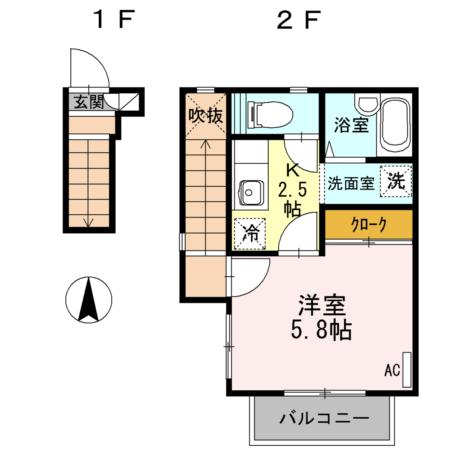 フローラ（201） 間取り図画像