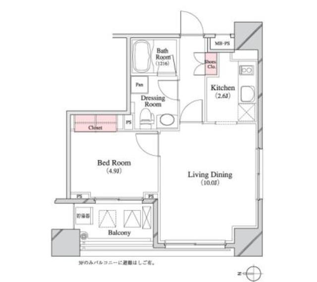 パークキューブ八丁堀（1201） 間取り図画像