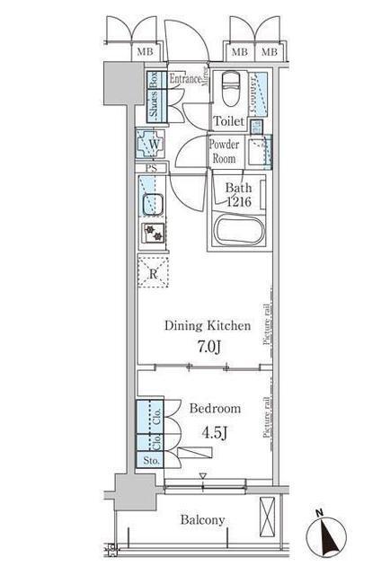 パークアクシス日本橋兜町（703） 間取り図画像