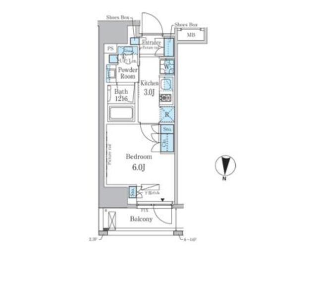 パークアクシス錦糸町レジデンス（601） 間取り図画像