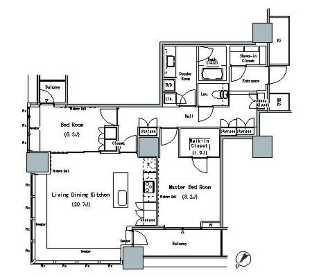 ＴＨＥ　ＴＯＫＹＯ　ＴＯＷＥＲＳ　ＭＩＤＴＯＷＥＲ（2121） 間取り図画像