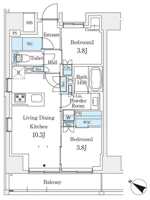 テラス駒込イースト（301） 間取り図画像