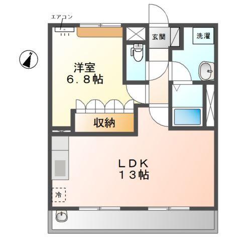 クレメント駒木Ｂ 間取り図画像