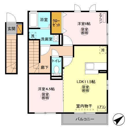 グランシード（201） 間取り図画像