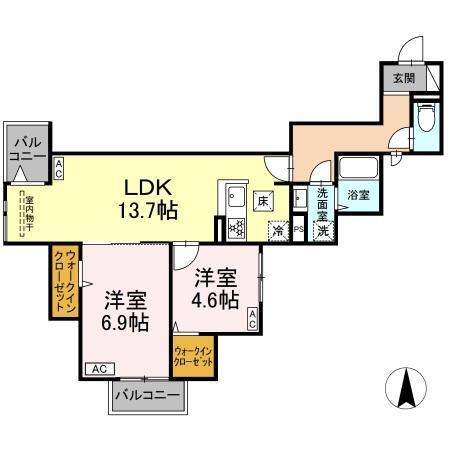 グラナーデ扇Ⅲ（105） 間取り図画像