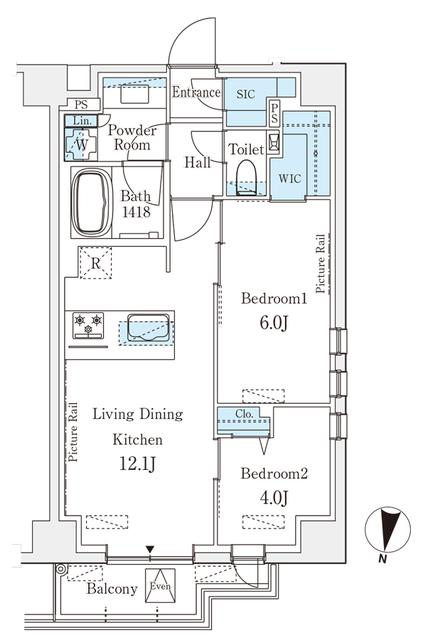 レフィールオーブ麻布仙台坂（301） 間取り図画像