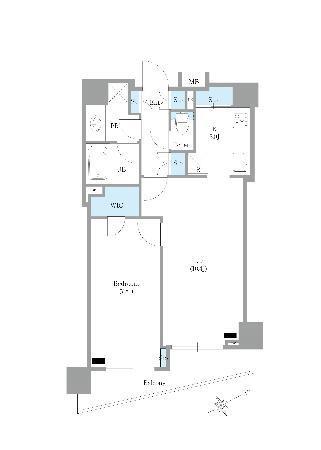 カスタリア銀座Ⅱ（0802） 間取り図画像