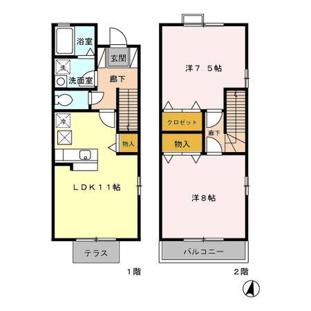 Reveur 本一色（E101） 間取り図画像