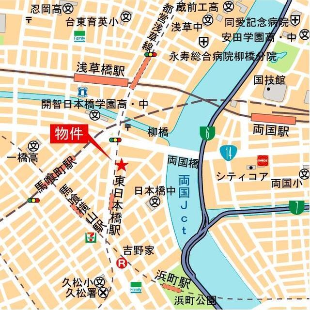 オープンブルーム東日本橋（1002） 地形図・案内図