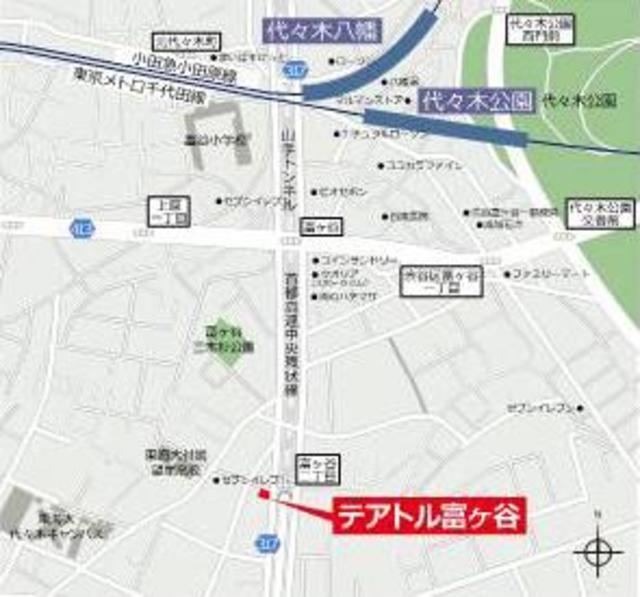 テアトル富ヶ谷（901） 地形図・案内図