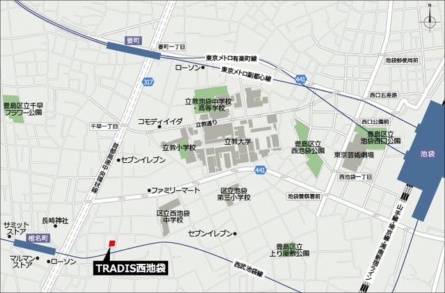 ＣＲＥＡＴＩＦ西池袋（203） 地形図・案内図