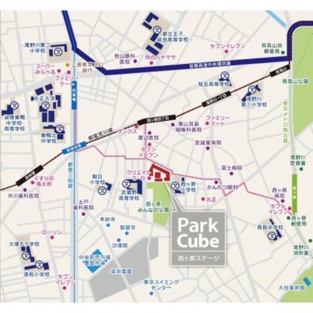 パークキューブ西ヶ原ステージ（1301） 地形図・案内図