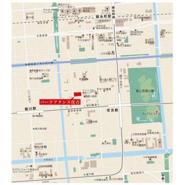 パークアクシス住吉（704） 地形図・案内図