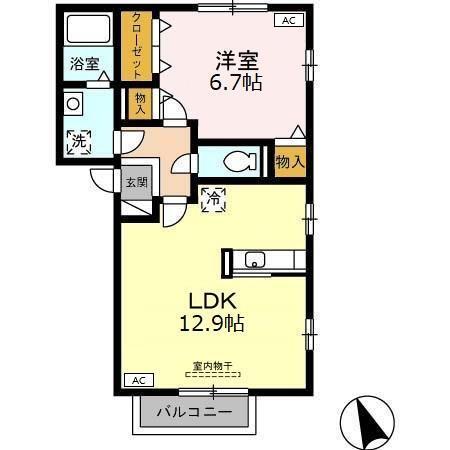 ルミエール清洲　Ａ（102） 間取り図画像