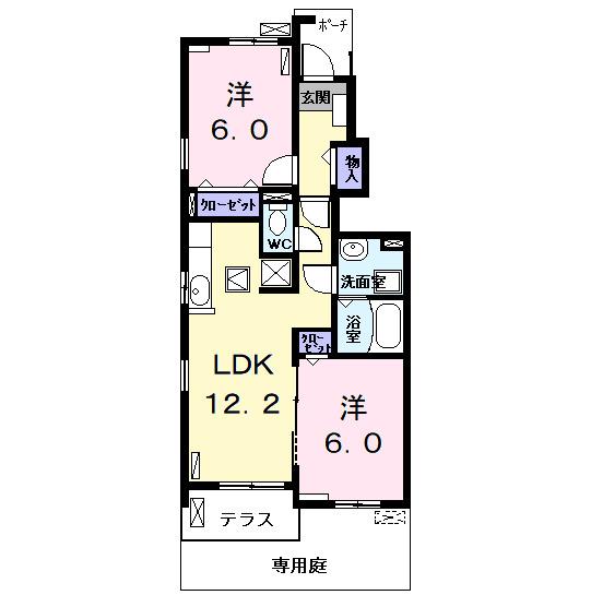 フランコリーヌ（101） 間取り図画像