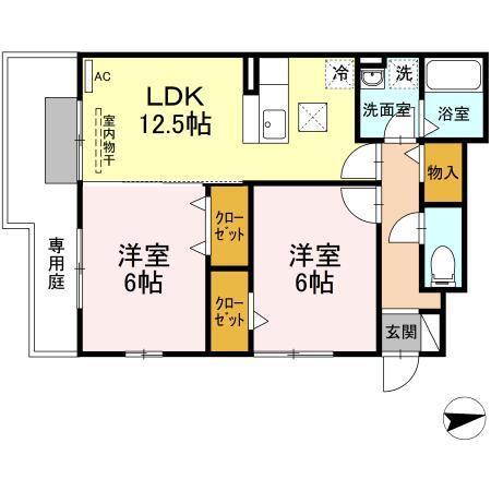 プレタストン　八番館（103） 間取り図画像