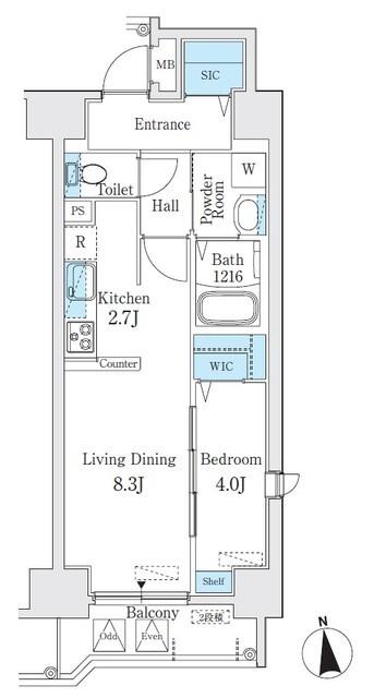 プレイズシード浄心（103） 間取り図画像