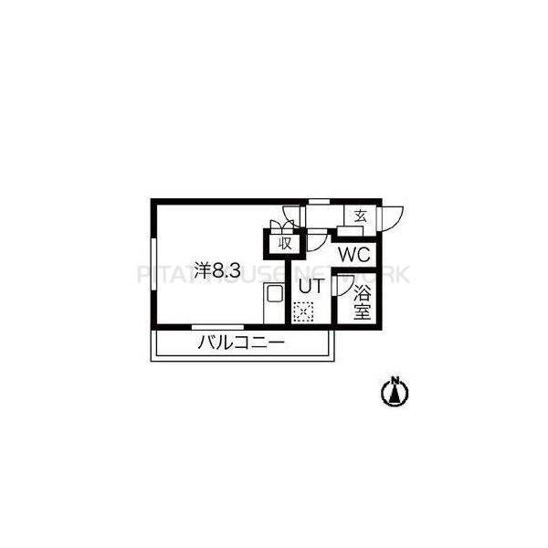8.3帖のワンルーム