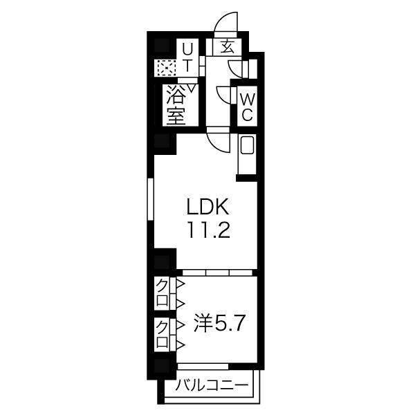 広々1LDK