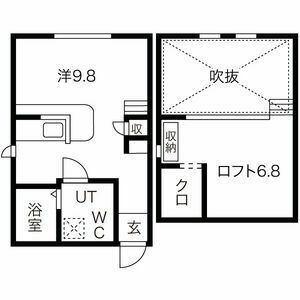 ロフト付きワンルーム