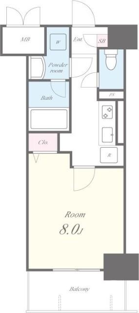 8帖の1K