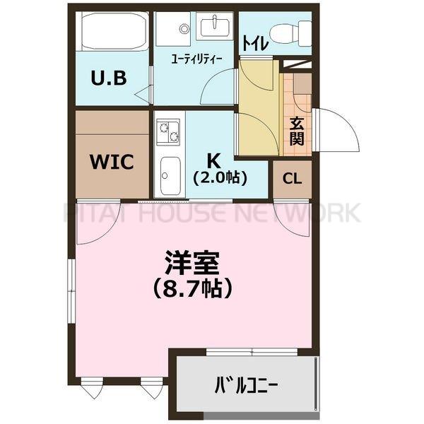 8.7帖の広々リビング