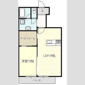 ヒラノマンション（402） 間取り図画像