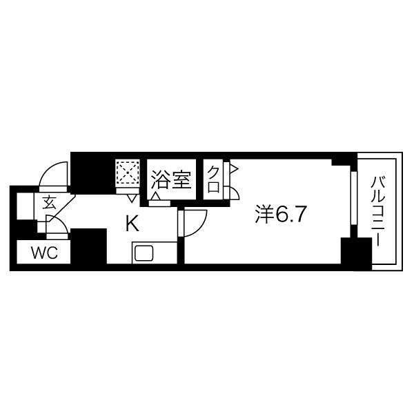 ライジングコート名古屋駅南（604） 間取り図画像